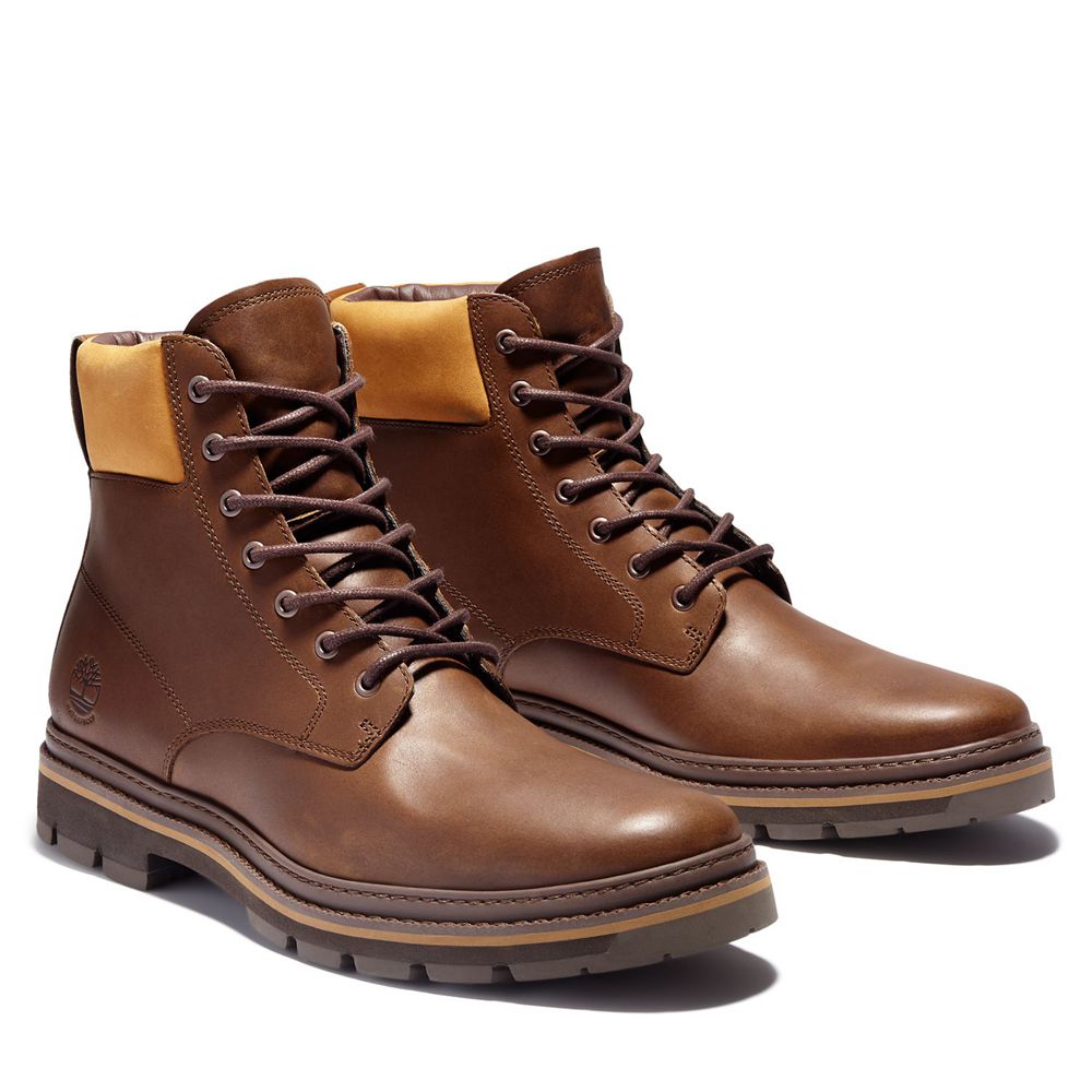 Botas de Nieve Timberland Argentina Hombre - Port Union Waterproof Plain-Toe - Marrones - XLOZYJ-450